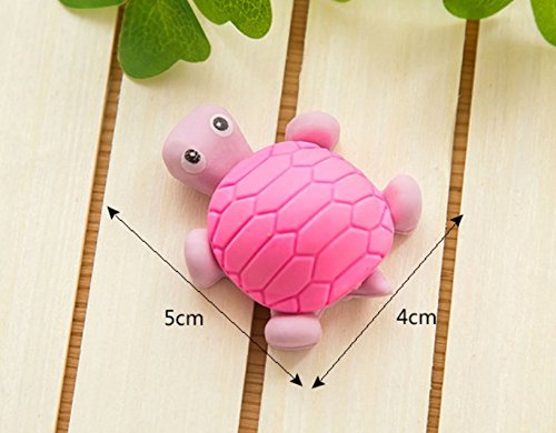 Hosaire 5x Eraser Radiergummi Schildkröte-Form Radierer Schulbedarf Schmutzradierer Briefpapier (Zufällige Farbe) - 8