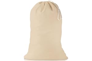 HERTE Wäschebeutel in Natürlicher Farbe Sehr langlebig, Wäschesack mit Kordelzug, Maschinenwaschbar und Wiederverwendbar, Wäschebeutel Reise (1 Pack | 60 X 90 cm)