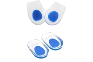 FOGAWA 2 Paires Talonnettes en Gel Talonnette silicone 1.7cm Talonnettes Semelles Gel Talonnettes en Gel de Silicone Soulage Douleurs Pieds Médical Rembourrage Talon Universel pour Epine Calcanéenne