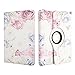 Price comparison product image IPAD AIR 2 Case / iPad 6 Case NWNK13® Rose Floral Design 360° Rotating Stand Folding Leather Case Cover .