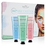 La mascarilla rosa Glow Revival- Hidrata la piel donde es más seco, revitaliza, ilumina, calma y estimula la producción de colágeno para una piel sana y radiante con una textura perfecta. Aplicar en sus mejillas para un efecto brillo