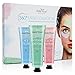 Belle Azul 360 Mask Collection - 3 Piece Face Mask Kit with Shea Butter. Anti Aging, Moisturizing and Detoxifying Face and Neck Masks. No Parabens or Phthalates. 3X30ML