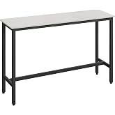 Vasagle Rectangular Bar Table, Metal Frame, 140 x 40 x 90 cm | Kitchen, Industrial Design, Easy Assembly, Max. Load 100 kg, R