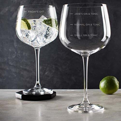 Personalised Gin Glasses for Women/Gin Measure Personalised Engraved