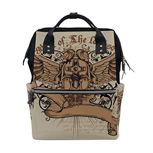 Preisvergleich Produktbild coosun Lost Soul Flügel Wickeltasche Rucksack, großes Fassungsvermögen muti-function Reise Rucksack