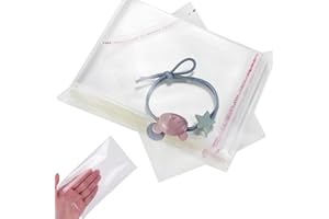 DIY-24H Lot de 100 sachets en cellophane transparents - 87 tailles au choix - Avec fermeture adhésive - 110 x 160 mm