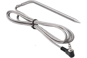 HPERU Pièces de remplacement du thermomètre viande Thermomètre sonde Remplacement du barbecue BBQ Température sonde 3,5 mm