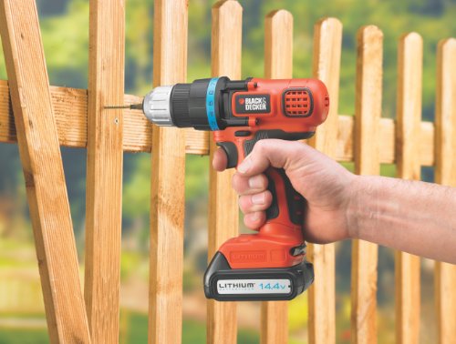 Black + Decker 14.4V Bohrschrauber mit 2. Akku, 11 Drehmomentstufen, variable Geschwindigkeit, Schiebe-Akku, EGBL14KB - 6