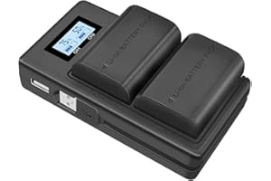 CITYORK LP-E6 LP-E6N (2-pak 2000 mAh) zamiennik baterii i szybka ładowarka do baterii Dual USB do Canon EOS 5D Mark II/III/IV, 5DS, 5DS R, 6D, 7D, 7D Mark II, 60D, 60Da, 70D, 80D, XC10 - czarny