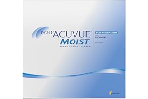 ‎ACUVUE ACUVUE MOIST 1-DAY for Astigmatism Tageslinsen – Tageskontaktlinsen mit -3.00 dpt, Cyl -0.75, Ach 180 & BC 8.5 – UV Schutz, feuchtigkeitsspendend & angenehmes Tragegefühl – 90 Linsen