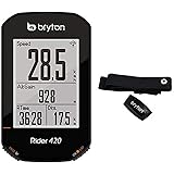 Bryton Unisex – Erwachsene 420h Rider mit Cardio-Band, Schwarz, 83.9x49.9x16.9