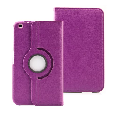 Tab3 360 ° Schutztasche für SAMSUNG GALAXY TAB 3 Hülle Schutz Etui Tasche Cover Case (8.0 Lila) - 4