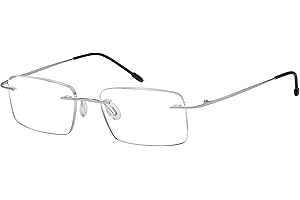 Eyekepper Rahmenlos okulary do czytania dla mężczyzn – prostokątne okulary do czytania bez obramowania