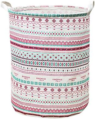 Judesuper Clothes Basket,Folding Storage Box ,Waterproof Canvas Laundry Clothes Basket Storage Basket -Sturdy And Durable Waterproof Dirty Clothes Basket ,Great For Home &amp; Travelling (B)