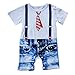 YiZYiF Baby Boys Kids Outfits Romper Suit Bowtie Gentlemen Party Clothes White 12-18 Months