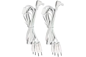 QUEAMBLER TENS Cable de electrodo de 2,35 mm, cable de electrodo, dispositivo TENS, cable de conexión para unidad TENS, dispositivo de fisioterapia, 2 unidades