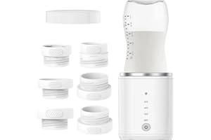 Scaldabiberon Portatile Senza Fili, Afenau Scalda Biberon Neonato Portatile con Temperatura, 6 Adattatori, Ricaricabile via USB, Scaldabiberon Elettrico Portatile, Scaldabiberon da Viaggio