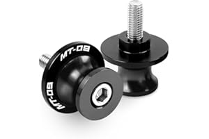 QNXBDKME Motorrad Zubehör Für MT09 MT-09 Tracer 2014-2023 MT 09 SP 2024 2025 MT09 FZ09 M6 Ständeraufnahme Bobbins Mounting Ständer Holder Montageständer Schwingenadapter (Schwarz)