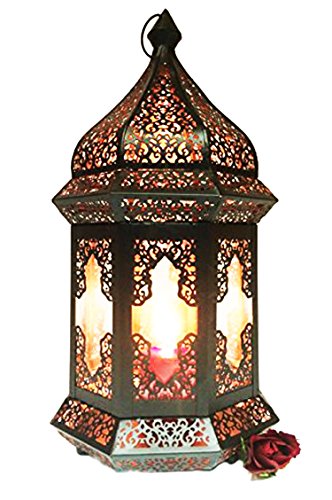 Orientalische Indische Gartenlaterne Glaslaterne Wifaq
