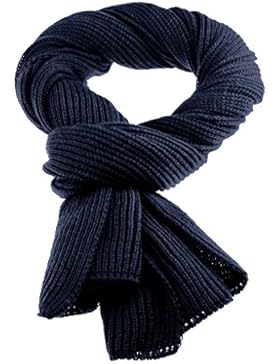 Unisex Strickschal Lang Grobstrick Schal Warm Winterschal einfarbiges Halstuch Oversized Schlauchschal für Herbst...