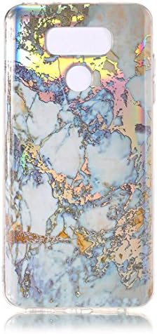 Pheant Case for Sony Xperia XA2 Silicone Cover Transparent Bumper Soft Phone Skin Marble Pattern with Electroplate Plating Design