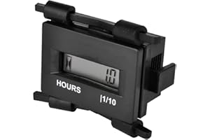 HonorMeet Compteur horaire numérique à semi-conducteurs,applicable à 12V 24V 36V 48V 60V, enregistrement des heures TOT,stockage de données pour générateur de tracteur de jardin Go-kart camping-car