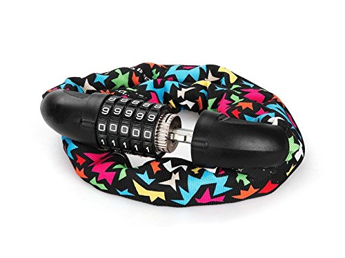 ATTOUPAN Fahrrad Lock Fahrrad Outdoor Diebstahlschutz 5 Digitale Passwort Bike Kette Lock (Wie Abgebildet)