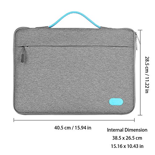 Ellitac® Laptophülle 15 Zoll 15,4 Zoll MacBook Pro Retina Laptop Ultrabook Schutztasche Sleeve Schutzhülle, Spritzwasserfest, Grau / Blau - 2