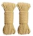 Produktbild Hxiu 100% natürliches Seil Dekorative Seil Hanfseil für Heimwerker, Katzenhaus, Basteln, Weihnachtsgeschenkverpackung, Gartenarbeit und Blumendesign