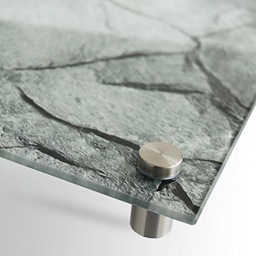 Design Magnettafel | Glas Memoboard mit Stein Motiv | Sicherheitsglas | beschreibbar | inklusive 3 Magnete | verschiedene Größen (40×60 cm) - 4