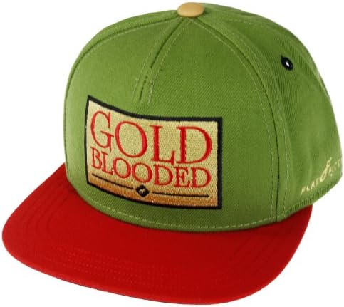 Flat Fitty Gold Blooded Snap Back Cap (OSFA, Army/Red)