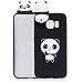 Produktbild LuckyW Samsung S6 Edge Hülle Silikon, 3D Carton Handyhülle für Samsung Galaxy S6 Edge Soft Silikon Tasche Transparent Clear Klar Durchsichtig Ultra Dünne Schutzhülle - Schwarzer Panda