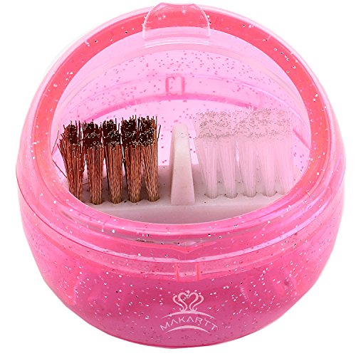 Clean Your Drill Bits - MAKARTT Portable Manicure Nail Art Drill Bits Cleaning Cleaner Box Metal Plastic Brushes