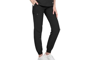 Sizoer Scrub Bottoms for Women Healthcare Medical Doctor Uniform Pants Nurse Hospital Scrubs Work Wear Pant Bottoms with Zipper Pockets Unisex Medical Uniform Scrub Trouser