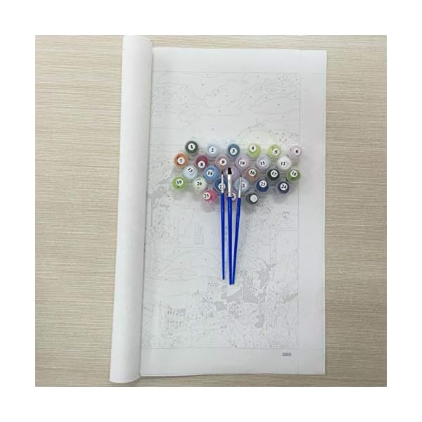 Dirart Senza Telaio Diy A Forma Di Cuore Albero Nel Prato Dipinto Ad Olio Con I Numeri Dipingere Su Tela Per Opere Darte 40x50cm