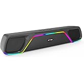iNFiRe FireBar 24 Bluetooth Soundbar with RGB Lights, TWS Function, AUX/USB/FM/SD, Wireless Soundbar for TV, PC & Gaming (Bla
