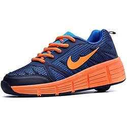 Zapatillas con ruedas automáticas para niños. Negro - Naranja. T 37
