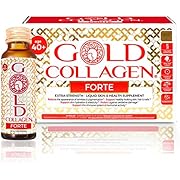 Gold Collagen Forte | The Original #1 Liquid Collagen Anti Aging Beauty Supplement | Marine Collagen Drink with Hyaluronic Acid, Antioxidants, Vitamins &amp; Minerals for Skin, Hair, Nails | 10 Day