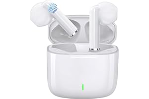 TINGCHUAN Bluetooth Kopfhörer In Ear Kopfhörer Kabellos Bluetooth 5.3 mit 48H HiFi Stereo Tiefer Bass mit 4 Noise Cancelling Mic IPX8 Wasserdicht Ohrhörer Touch Control Wireless Earbuds for iPhone/iOS/Android