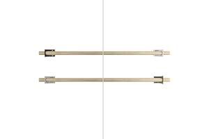 Natural Goods Berlin 2x GARD KNIC, barra de colgar para chaquetas, toallas, utensilios de cocina, perchero, barra de cocina, barra para cortinas (Blanco, Barra redonda de 80cm)