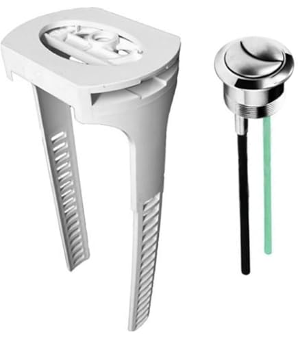 Bouton De Chasse D'eau Double Remplacement - Chromé/satiné - Compatible Nombreuses Cuvettes Ideal Standard