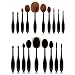 ISWEES Professional 10 Pieces Cosmetics Brushes Make Up Brush Set + Luxury Leather Carry Brush Holder Box