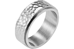 KnBoB 8 mm titan herr spinner ring bred smyckesring