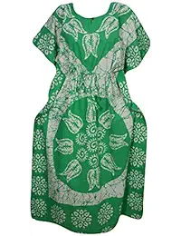 Indiatrendzs Women's Nighty Summer Cotton Batik Nightwear Kaftans Gift Idea