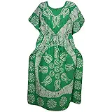 Indiatrendzs Women's Nighty Summer Cotton Batik Nightwear Kaftans Gift Idea