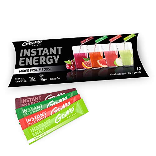 GoMo ENERGY® assortimento di bevande di Vitalità 100% naturali senza sucre| migliore performance di corpo e di spirito | energia, vigilanza e concentrazione | Mixed Fruity Boost 4 x 3 Porzioni