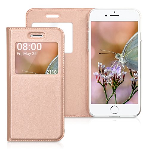 kwmobile Funda para Apple iPhone 7 8 - Carcasa de Cuero sint tico con Ventana - Case Protector en Oro Rosa reviews kwmobile Funda para Apple iPhone 7 8 - Carcasa de Cuero sint tico con Ventana - Case Protector en Oro Rosa
