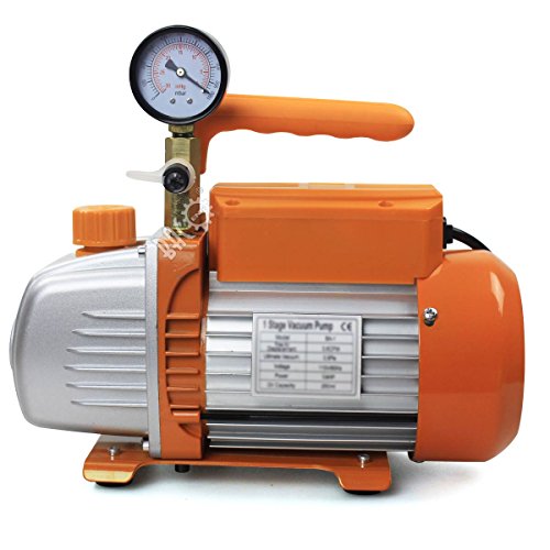 BACOENG 3CFM Einstufige Vakuumpumpe 85 L/Min Unterdruckpumpe mit Manometer HVAC - 2