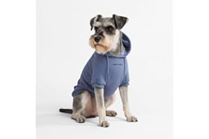 Spark Paws Felpa con cappuccio per cani, di alta qualità, morbida, comfort e vestibilità superiori, interno in pile calmante, adatta a tutte le razze, blu ardesia, M