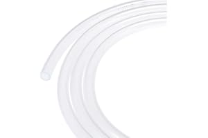 TOP-VIGOR Transparenter PVC-Vinylschlauch, 6 mm Innendurchmesser, 8 mm Außendurchmesser, 1 m Länge, lebensmittelecht, flexibler Wasserschlauch, Kunststoffschlauch zum Umfüllen von Wasser, Öl, Luft,
